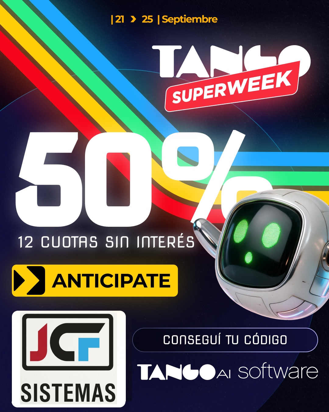 Tango Superweek: 50% y 12 cuotas sin interés, del 21 al 25 de septiembre